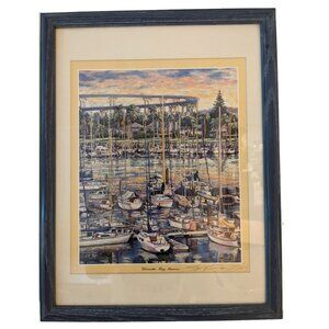 Sue Tushingham McNary Framed & Signed Art Print "Glorietta Bay Sunrise"